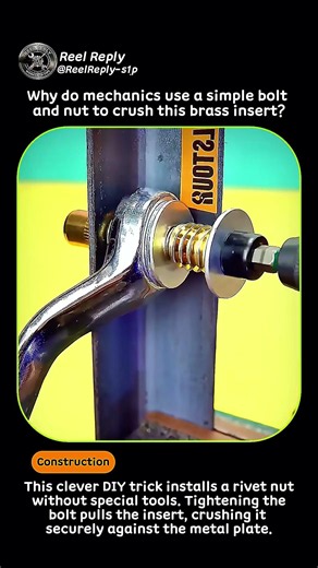 Brilliant DIY Rivet Nut Installation Trick Without Special Tools #worker #process #diy #tools