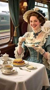 1st Class Dining on a Victorian Era Train #history #victorian #foodie #train