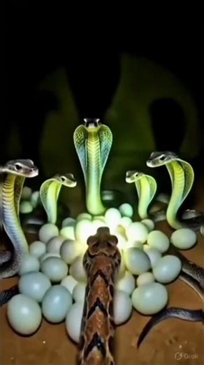 “Python Explores Cobra Nest – Hundreds of Baby Pythons Revealed!”