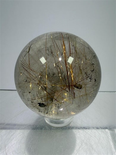Copper Rutile Quartz Sphere: Rare Color Rutilated Quartz Sphere Gorgeous Display Sphere - Etsy Canada