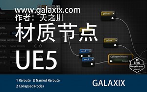 GXUE5材质节点学习1 Reroute 和 Named Reroute2 Collapsed Nodes