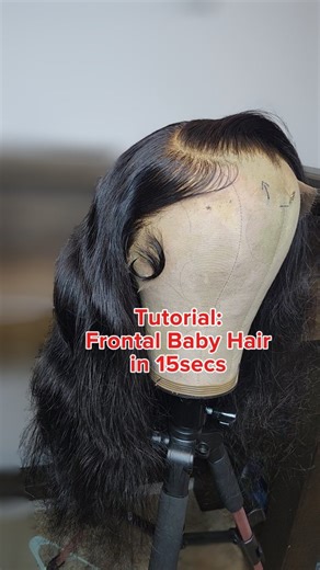Traveling Hair Stylist | LICENSED on Instagram: "Tutorial: Frontal Baby Hair in 15 Secs ✨COMMENT 💓💓 IF WE NAILED IT. Licensed Traveling Stylist Accepting Clients Nationwide 301-485-9298 (Travel Fees Apply) If you struggle with frontal baby hairs, this mini tutorial breaks it down in 4 quick steps – part, curl, spray, then hold & mold. In just 15 seconds, you’ll see how to create soft, swooped baby hairs that frame the face and make your HD lace frontal look natural and luxury. This method work