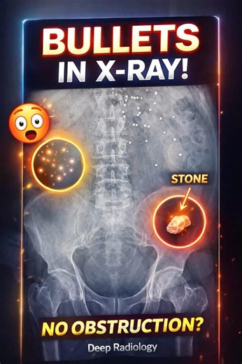 Bullets in X-Ray? IVP Case with No Obstruction 😳 #shorts