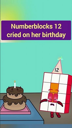 Numberblocks 12 cried on her birthday #shorts #shortvideo #coloring