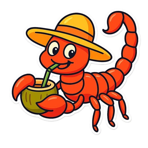 5X Funny Cartoon Scorpion Sticker Watercolor Funny Scorpion Sticker Funny Animal Motif Humor Decoration Gift Idea Laptop Car Wall - Etsy