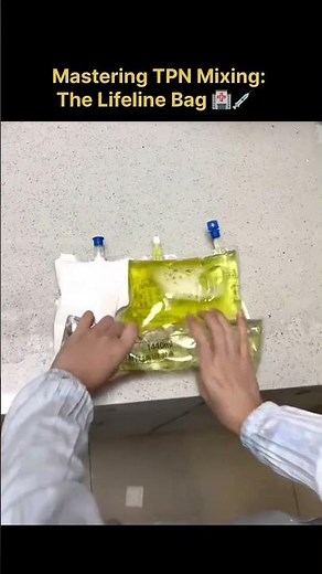 Mastering TPN Mixing | The Lifeline Bag 🏥💉 #nursing #nursing #learning