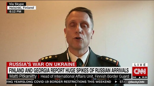 Finland could soon restrict travel for Russians trying to cross the border, according to the Head of Int. Affairs Unit at Finnish Border Guard Matti Pitkaniitty. This comes on the heels of Russian conscription orders sparking an exodus in the country. | CNN Connect the World