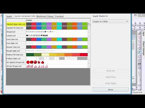 Change default settings for different plot types (color, shape list, etc.)