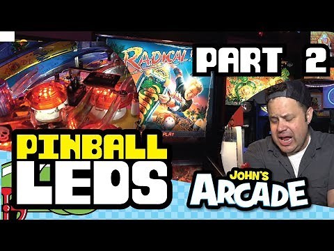 How to install LEDs in a Pinball Machine - 1990 BALLY RADICAL PART #2 Inserts, Flashers, Pop Bumpers