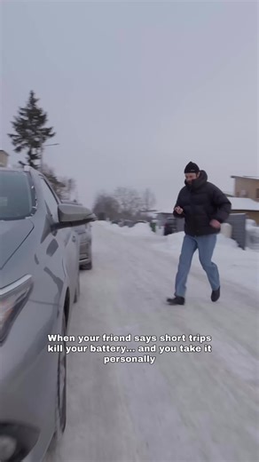 Way too real. ☠️ So now your 5-minute drive takes 30. __ Planning to replace a battery? Easily register it using OBDeleven's pre-made coding applications. Link in bio. #obdeleven #cartok #wintercar #driving #caraccessories
