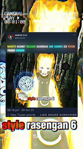 NARUTO MAGNET RELEASE RASENGAN AND SASUKE SIX PATHS POWER CHIDORI