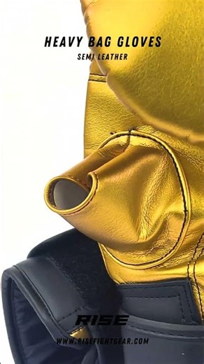 🥊 RISE Gold Heavy Bag Boxing Gloves – Power Meets Style! #boxinggloves #heavybagtraining #fightgear