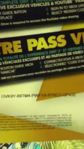 Dirt 3 VIP pass code