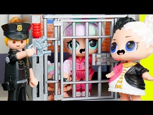Unicorn Family Visit Playmobil Police Jail | LOL SURPRISE Fun Toys + Dolls for Kids | ToyEggVideos