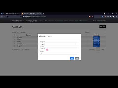 Student Quarterly Grading System using PHP and SQLite DEMO