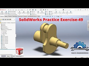 SolidWorks Practice EXERCISE-49 || Crankshaft tutorial || SolidWorks tutorial || solidworks