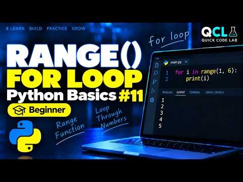 Python 'For Loop with range() Function' for Beginners | Python Basics #11