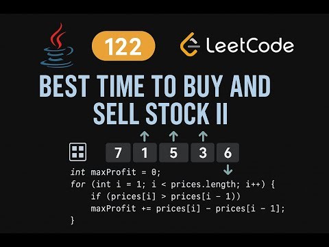 LeetCode 122: Best Time to Buy and Sell Stock II | Java Solution | Greedy Approach