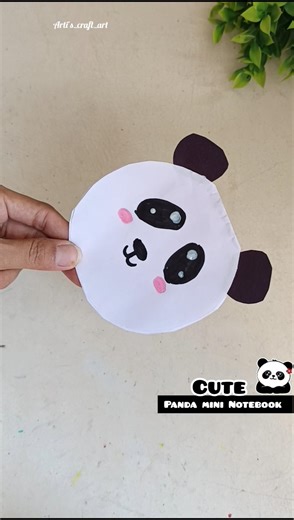 Cute Panda 🐼 Mini Notebook Ideas #diy #craft #mininotebook #schoolcraft #backtoschool #ytshorts