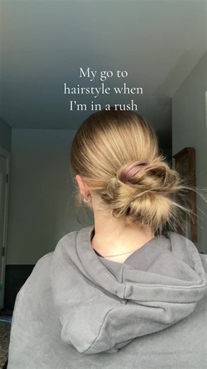 Everyday Quick Bun for Short Brunette Hair