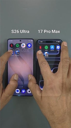 S26 Ultra vs iPhone 17 Pro Max App Opening Speed Test