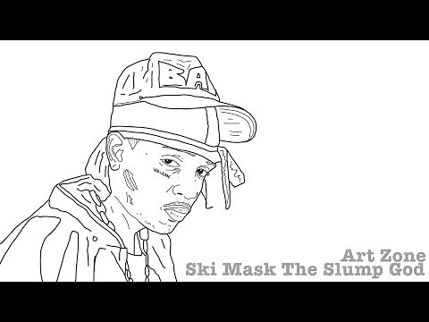 How to draw Ski Mask The Slump God