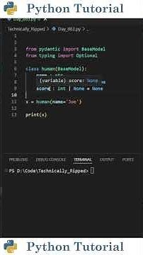 Creating Optional Fields in Pydantic | Python Tutorial
