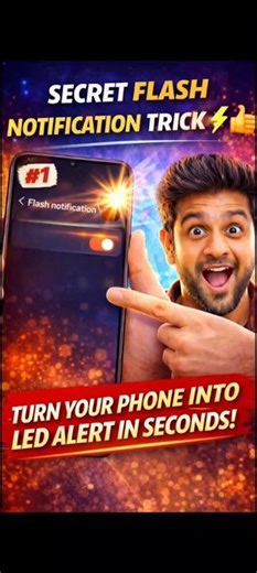 Secret Flash Notification Trick ⚡ Turn Your Phone Into LED Alert in 5 Seconds! 😳