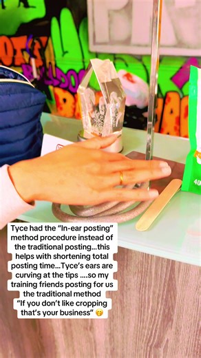 In-Ear Posting Method for Doberman Ears