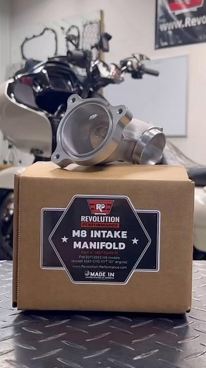 The ultimate cost effective upgrade for your @harleydavidson M8 is available today! Get instant performance results with the Revolution Performance M8 intake manifold. https://millennium-technologies.com/product/revolution-performance-m8-intake-manifold-black/ | Revolution Performance