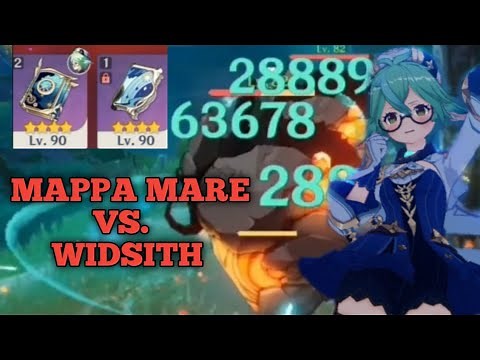 Genshin Impact - Is Mappa Mare good for Main DPS Sucrose? (Comparison to Widsith + Damage Showcase)