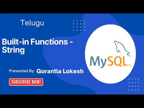 Part 11: Built-in Functions in MySql - String | #mysql #telugu