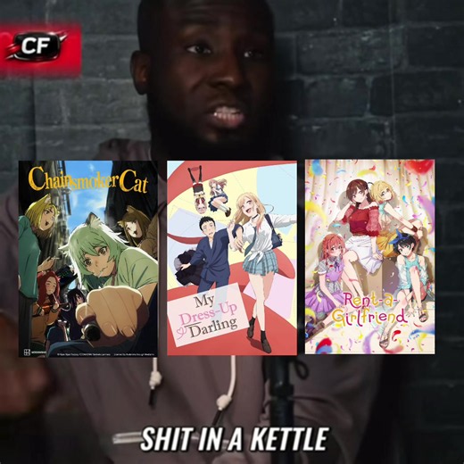 These anime’s are so boring and horrendous or just filled with unnecessary fan service #slander #chainsmokercat #mydressupdarling #rentagirlfriend #anime