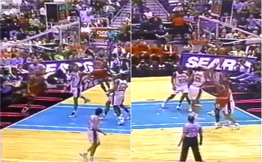 Michael Jordan Blocks Tim Duncan, And Tim Duncan Takes Revenge On The Next Play - Fadeaway World