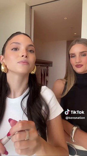 model off duty glam with the queen Rosie HW herself ✨✨✨ using all @Rose Inc pt 2
