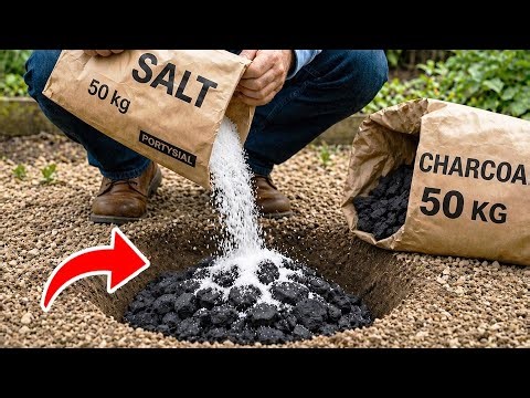Mix charcoal and salt in a hole! Millions of people don't know this secret 😱