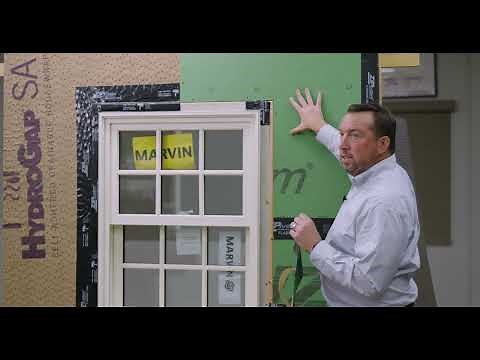 Marvin Window Install with Halo Exterior Foam, ZIP System Products, & Benjamin Obdyke HydroGap SA