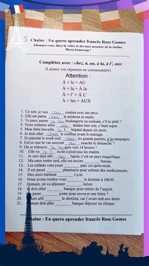 ✏️ “À le” ou “au” ? “De le” ou “du” ? — La règle expliquée ! | Apprendre le français en s'amusant