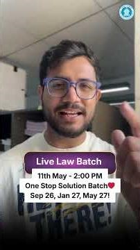 Join Law Regular Indepth Batch from 11th May | for Sep' 26 Exams