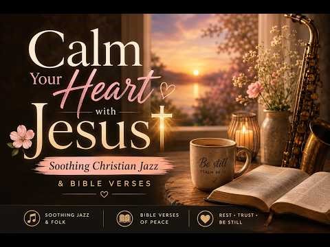 Calm Your Heart with Jesus 🌸 Soothing Christian Jazz & Bible Verses