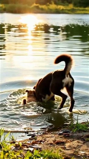 5 - “Brave Puppy vs Big Dog Gone Wrong! 😱🐶💦” #PuppyVsDog #CuteAnimals #dogshorts