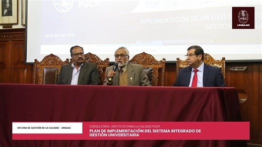 8.2K views · 34 reactions | ✅Plan de Implementación del Sistema Integrado de Gestión Universitaria - Consultoría Instituto de la Calidad PUCP #gestiondecalidad | Universidad Nacional de San Antonio Abad del Cusco - Página Oficial | Facebook