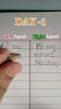 Teaching My Left Hand to Write Perfectly (Day 1)