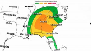 Another round of severe storms threaten the Southeast