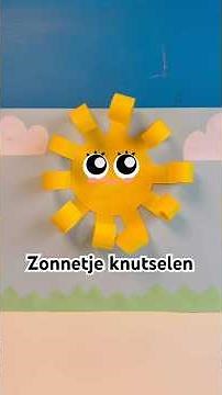 Zonnetje knutselen van papier | Makkelijk idee voor kids (4–6)