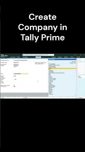 How to Create a Company in Tally Prime (Step-by-Step Guide)