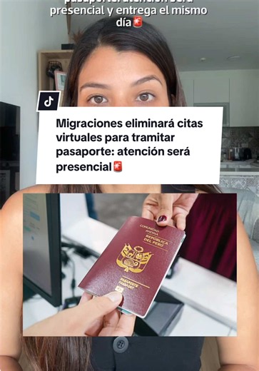 Migraciones eliminará citas virtuales para tramitar pasaporte: atención será presencial y entrega el mismo día🚨 #Pasaporte #Migraciones #Noticiasperu #Loultimo #noticias