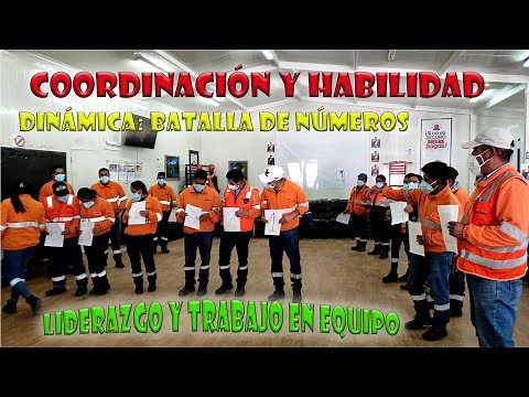 Dinámica: batalla de números, liderazgo, trabajo en equipo, coordinación y habilidad