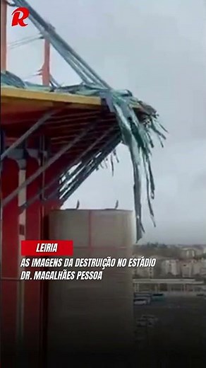 Vários estragos no recinto provocados pelas fortes rajadas de vento #leiria #tempestade #kristin