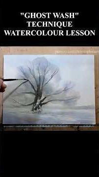 ONE MINUTE WATERCOLOUR LESSON - WINTER TREE